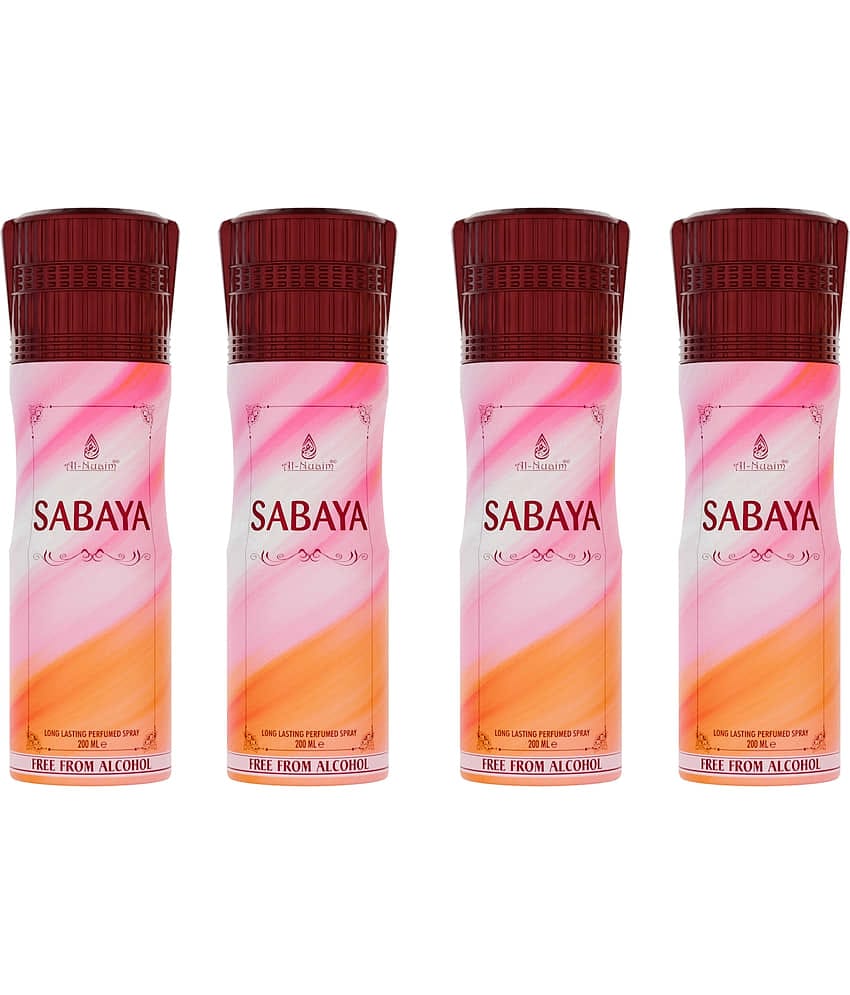 Al-Nuaim Sabaya Deodorant Spray for Unisex 100 ml ( Pack of 4 )