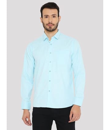 Maharaja Cotton Blend Slim Fit Checks Full Sleeves Men's Casual Shirt - Blue ( Pack of 1 )