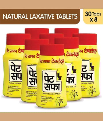 Pet Saffa Natural Laxative Tablets 30 Tablets, Pack of 8 (Helpful In Constipation, Gas, Acidity, Kabz), Ayurvedic Medicine