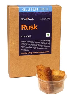 WHOLE FOOD RUSK VEG 200GM 5%