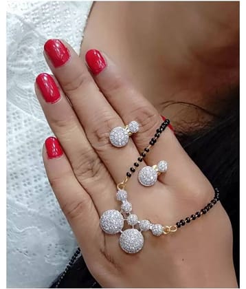 Bhagya Lakshmi Traditional AD Stone Mangalsutra With earrings For Women