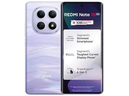 Redmi Note 15 5G Smartphone 8GB RAM, 128GB Storage - Mist Purple