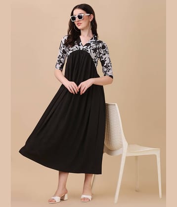 Sheetal associates - Black Crepe Women's Gown ( Pack of 1 )