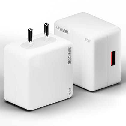 AILKIN 80W SUPERVOOC Charger Adapter for Oneplus | 80W Warp/Dash/Supervooc Adapter Compatible for Oneplus 13/13R/12/12R/11/11R/10/10 Pro/9/9 Pro/ 9R/ 8/ 8T/7/Nord/CE 3 & Other Devices (Pack of 1)