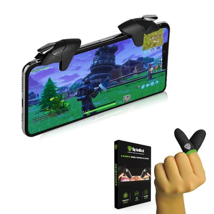 SpinBot BattleMods X1+ Gaming Finger Sleeves Combo-Black