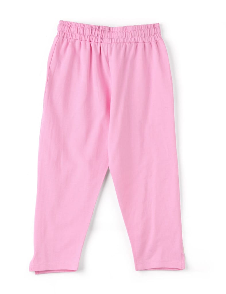 Chic Kids Girls Capri Pants Cotton French Terry Bon Bon Pink New York 2025 at ShopCircuit | ONDC