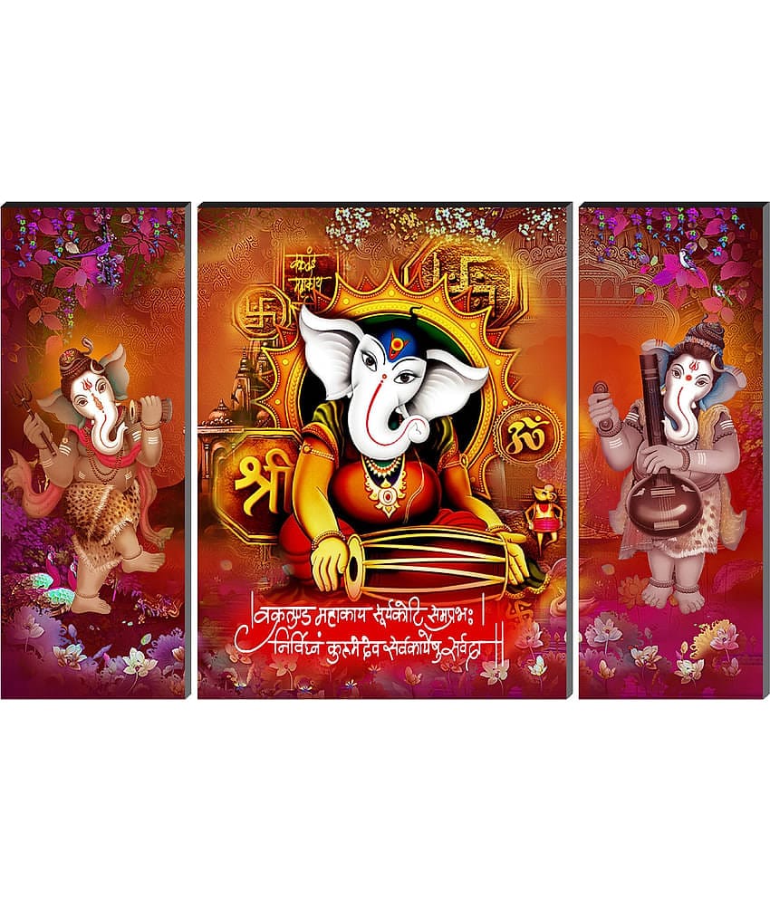 Saf Lord Ganesh ji Religious wall hanging MDF Painting
