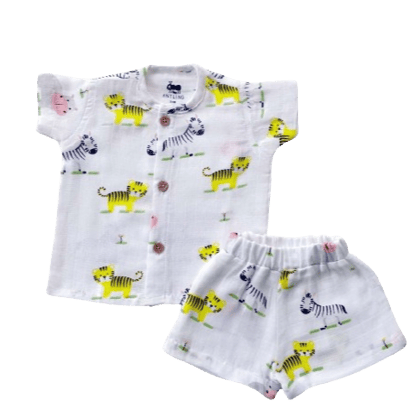 Muslin Co-ords - Baby Animals-3-6 months
