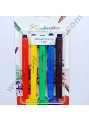 Cake Decor Food Writer Cake Decorating markers Pens, Assorted Colors, Set of 5 Pcs