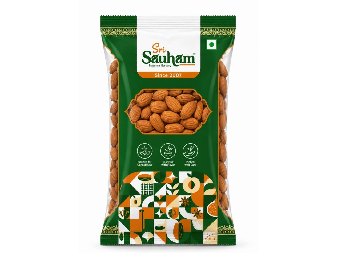 Sri Sauham Premium Almonds / Badam Giri - 200g