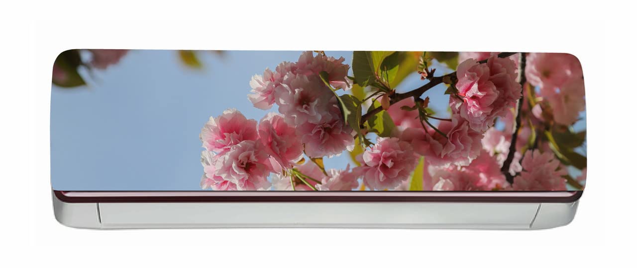 DreamKraft Flowers AC Sticker (Multicolor PVC Vinyl, 30cm X 91cm)