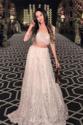 Soumya Puri in SNOW WHITE LEHENGA SET-XS