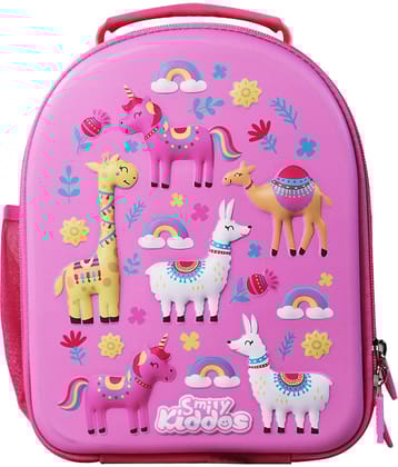 Smily  kiddos 5 Ltrs Pink Polyester College Bag