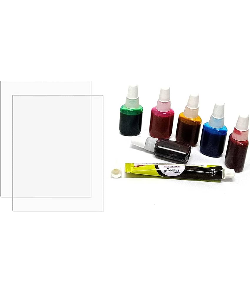 PRANSUNITA Other Glass Painting Kit A4 Size Acrylic Glass Sheet 2 No ( Pack of 1 )