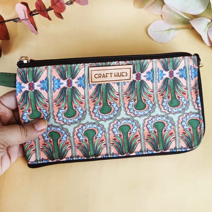 Dual-Zip Wallet- Green door