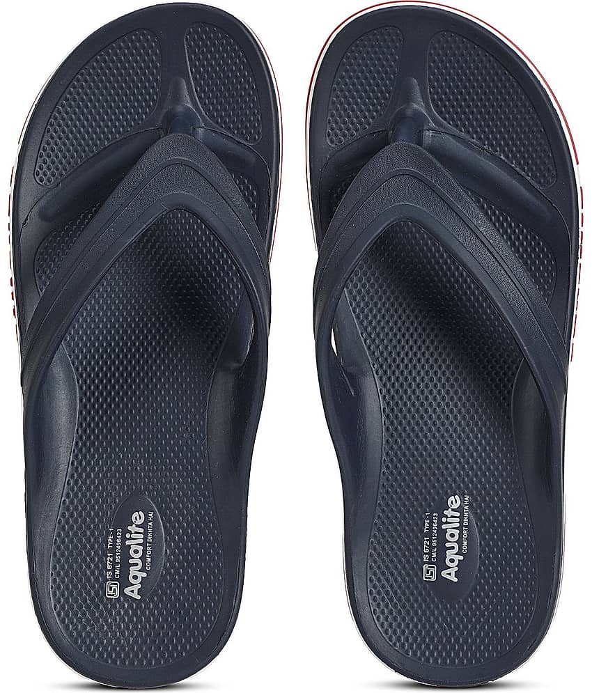 Aqualite Navy Men's Thong Flip Flop