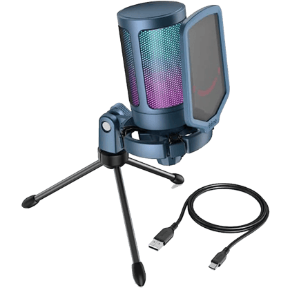 Fifine Ampligame - A6V USB Gaming Microphone (Blue)