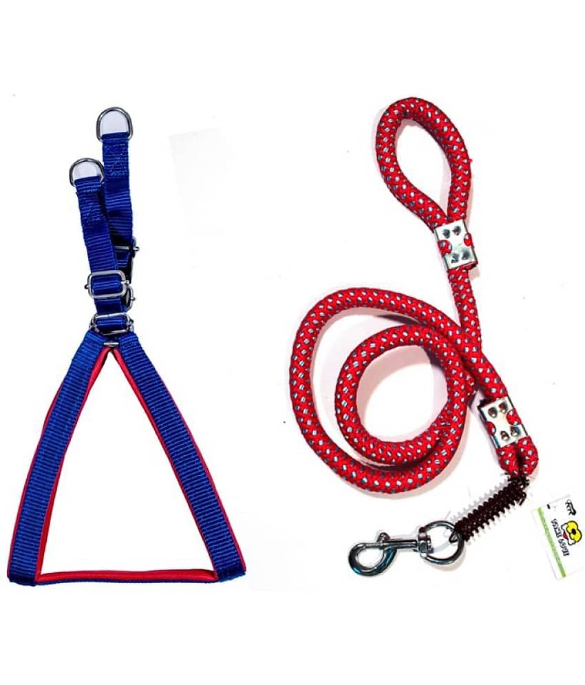 Padded Harness and Leash for Adult Dogs of All Breeds (Black Color - 1.5 inches)