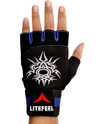 LITEFEEL Gym & Riding Gloves Unisex Polyester Gym Gloves For Advanced Fitness Training and Workout With Half-Finger Length