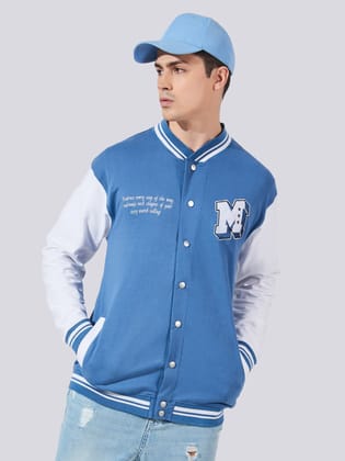 Denim Blue Don’t Full Sleeve Jacket-S / Burgundy