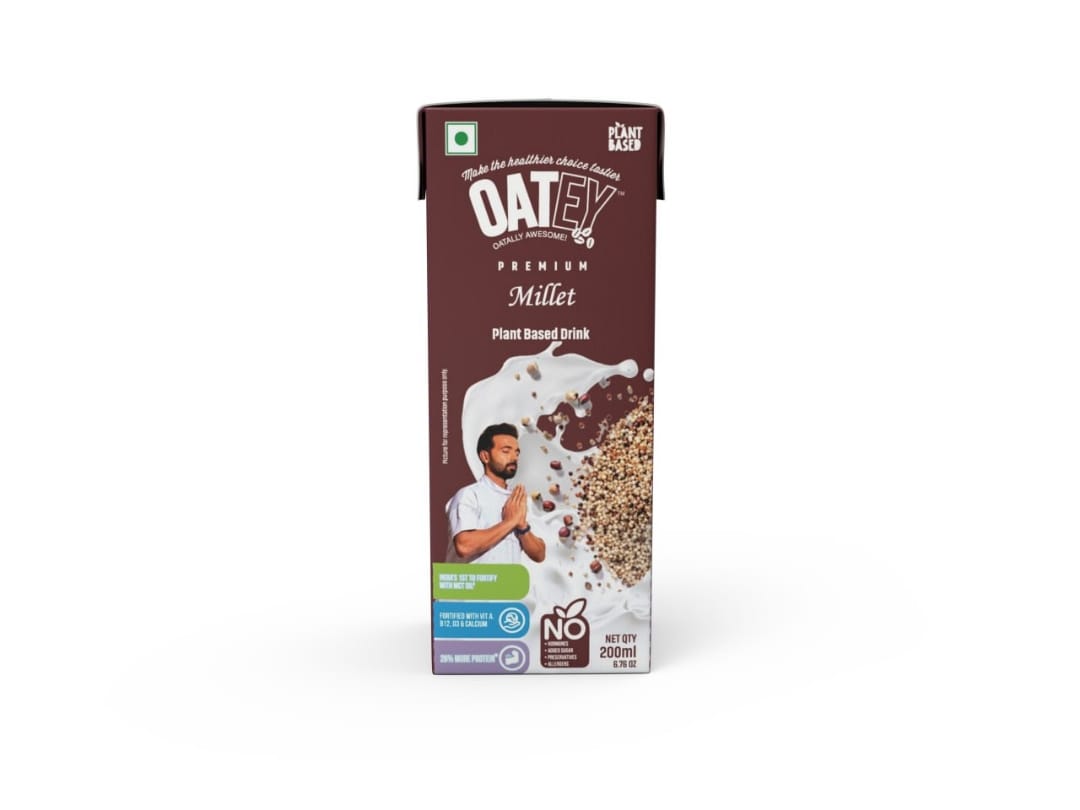 OATEY Premium Millet Milk - No Added Sugar, No-Hormones, No Preservatives, Non-dairy, 100% plant-based, Nut free 200ml