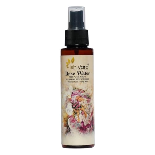 Ishivara Pure Rose Water 100% Natural Hydrates and Tones Skin 100 ml