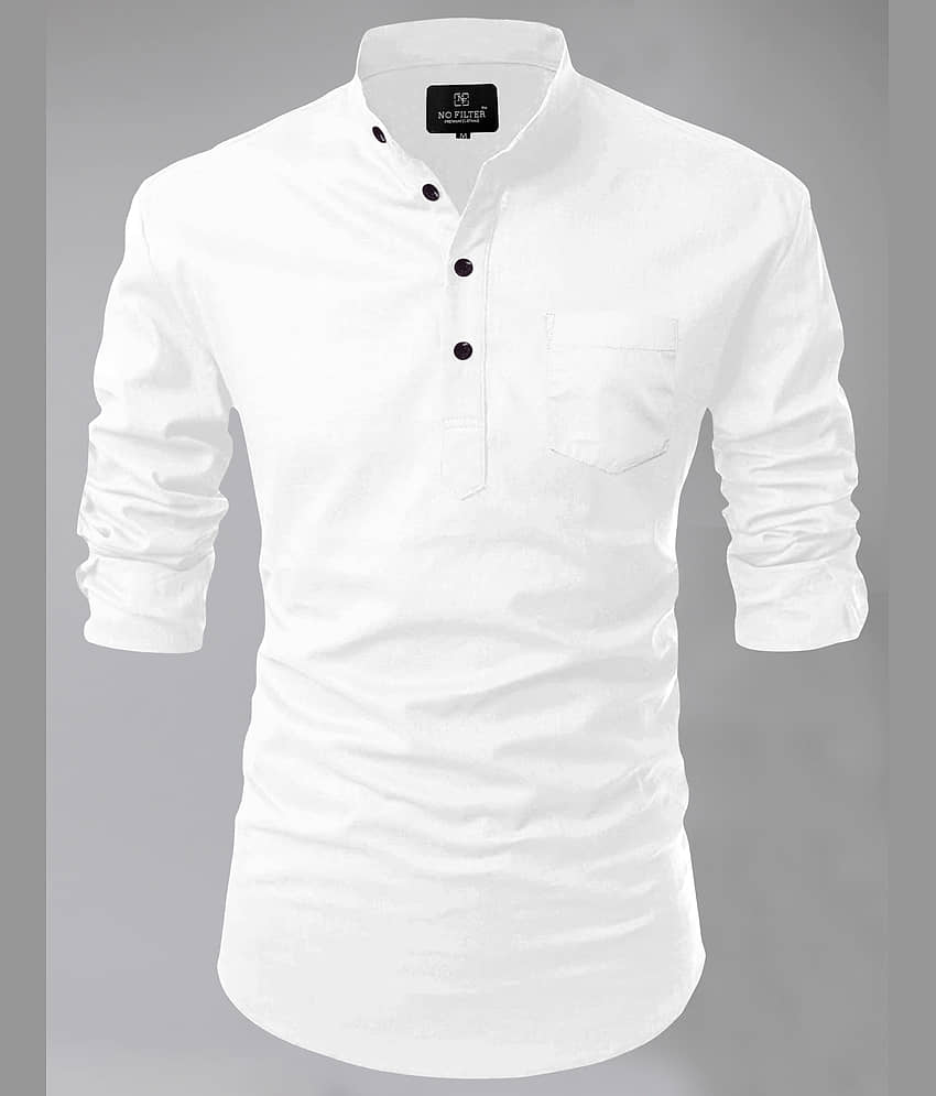 Nofilter Light Grey Cotton Men's Regular Kurta ( Pack of 1 )