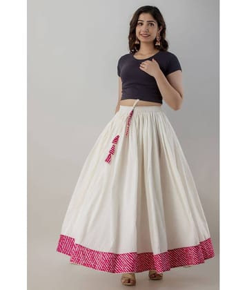 FABRR - White Cotton Women's A-Line Skirt ( Pack of 1 )