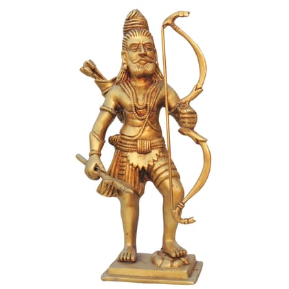 Brass Lord Parshuram Idol – Handmade Religious Brass God Decorative Murti, Height : 10.5 Inch (BSMAS1339 C)