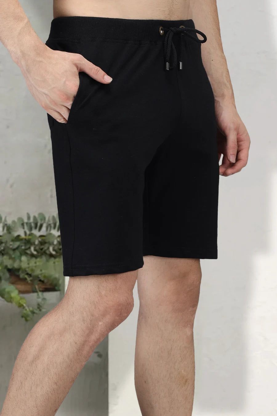 Black - Terry Shorts-S