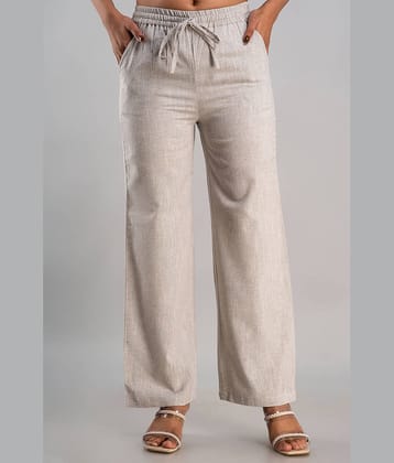 MAUKA - Silver Rayon Women's Palazzo ( Pack of 1 )