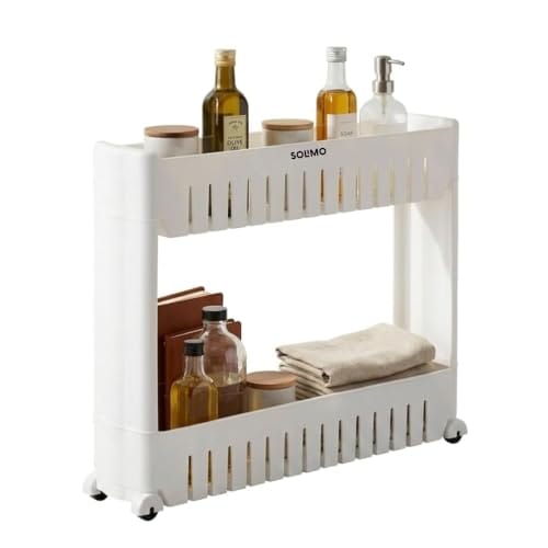 Brand - Solimo Plastic Rolling Storage Rack