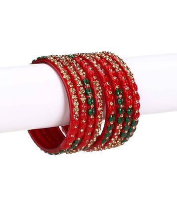Somil Designer Set Of Bangle For Party And Daily Use, Glass, Ornamented-DK96