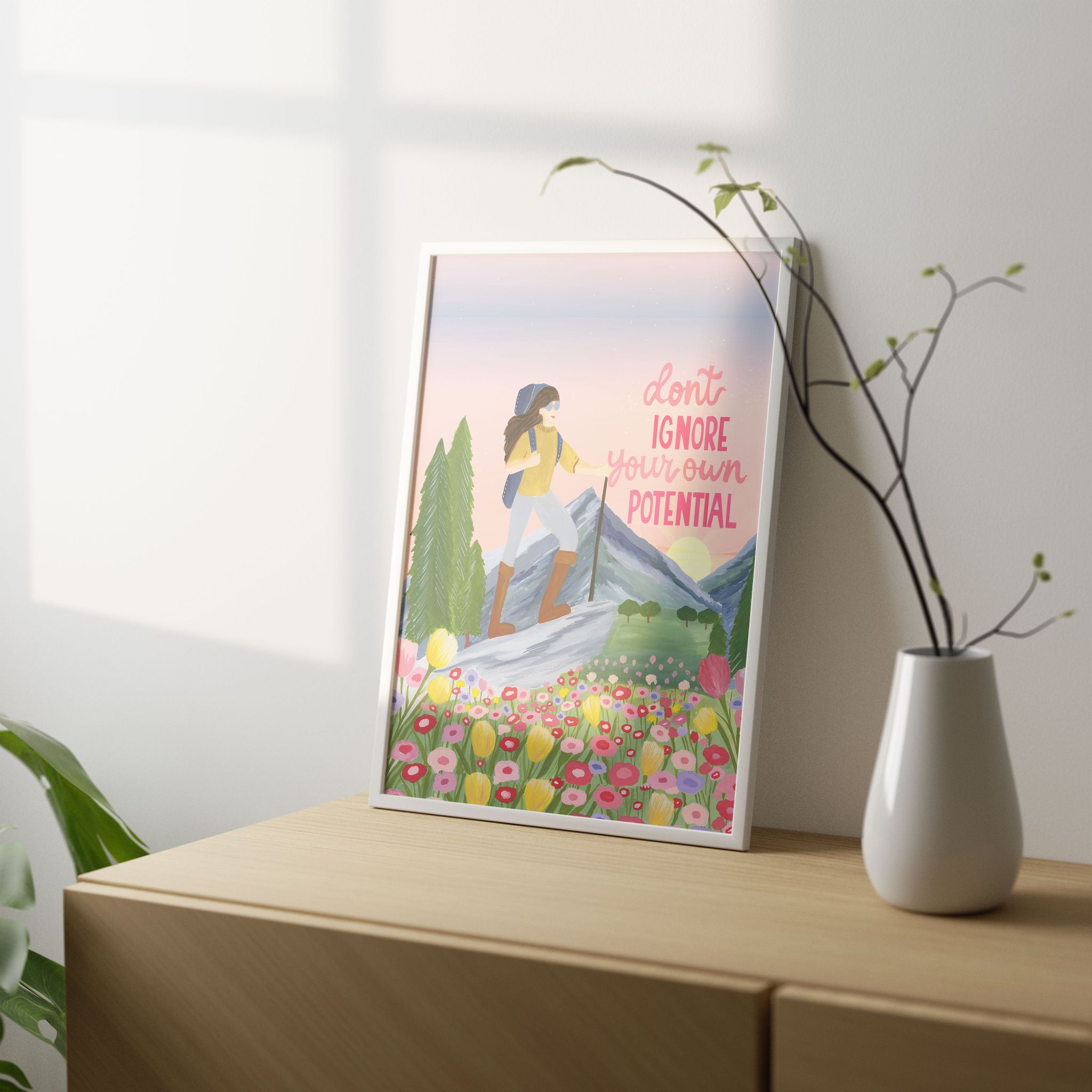 Don't Ignore Your Own Potential Wall Art Frame-8 X 10 inches / White Frame