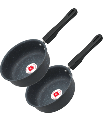 LAZYWINDOW Baby Sauce Pan Grey Hard Anodised Non-Stick Cookware Sets ( Set of 1 )