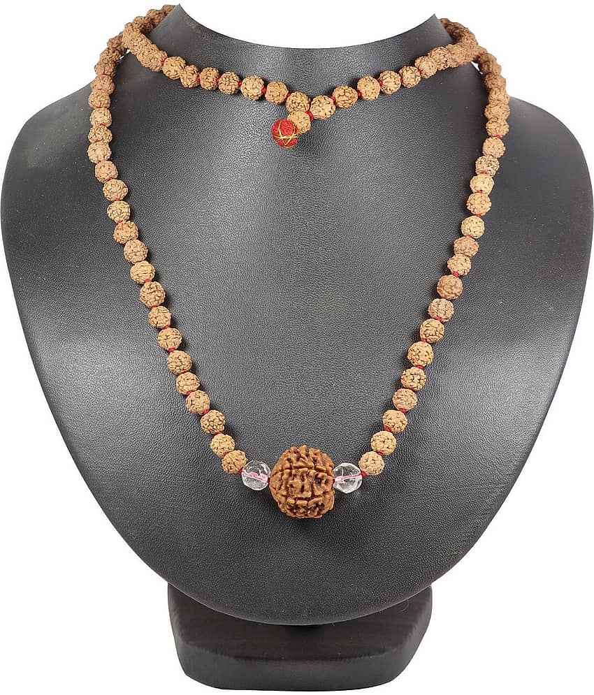 NIVARAN - 6 Mukhi Rudraksha Pendant With Chain ( Pack of 1 )