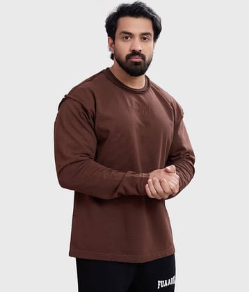Fuaark Polyester Round Neck Men's Sweatshirt - Brown ( Pack of 1 )