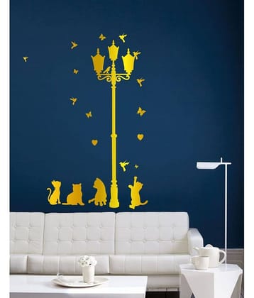 Decor Villa Pool with cat Vinyl Wall Stickers