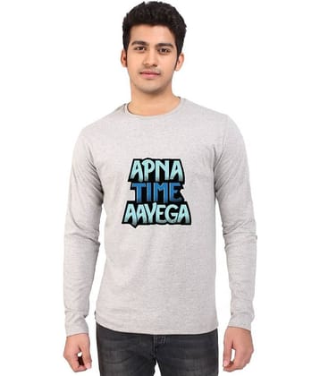 British Terminal Pack of 1 100 Percent Cotton Regular Fit Men's T-Shirt ( Grey )