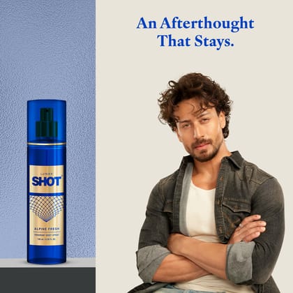 Layer�r Shot Alpine Body Spray for Men 135ml | Long-Lasting Fresh Deodorant with Citrus & Aquatic Notes | Clean, Confident Everyday Fragrance