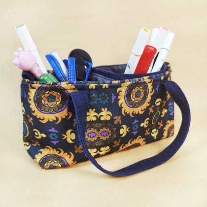 Multi-Purpose Pouch Organizer - Blue Suzani