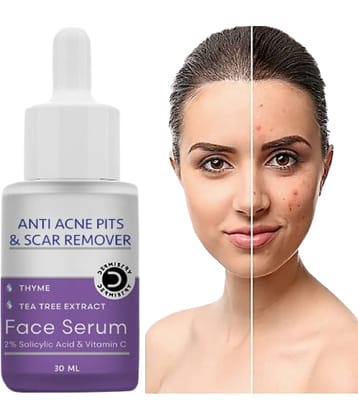 Dermistry Anti Acne 2% Salicylic Acid Niacinamide Vitamin C Oil Control Face Serum for Acne Prone Oily Skin Fight Pimples Blackheads Whitehead Pits Scars Spots Remover Open Pores Men Women Use Soap Body Wash Removal Pigmentation Cream Gel Facial Kit Pack