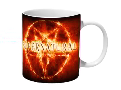 Multicolor Supernatural Fire Logo Ceramic Mug