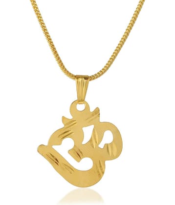 Admier Om Pendant locket chain necklace God pendant temple jewellery necklace for Men and Women