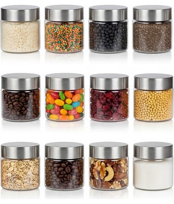PearlPet PlusJar-180ml Plastic Transparent Multi-Purpose Container ( Set of 6 )