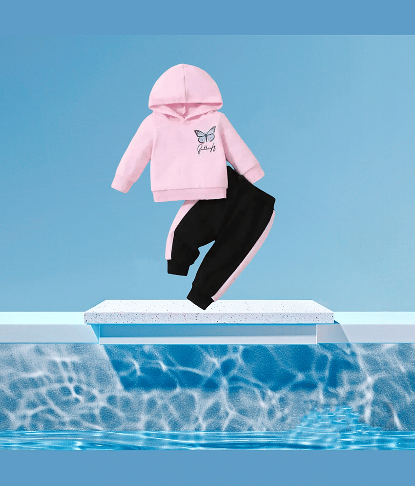 ODIMENT Pack of 1 Girls Cotton Blend Top With Pajama ( Pink )