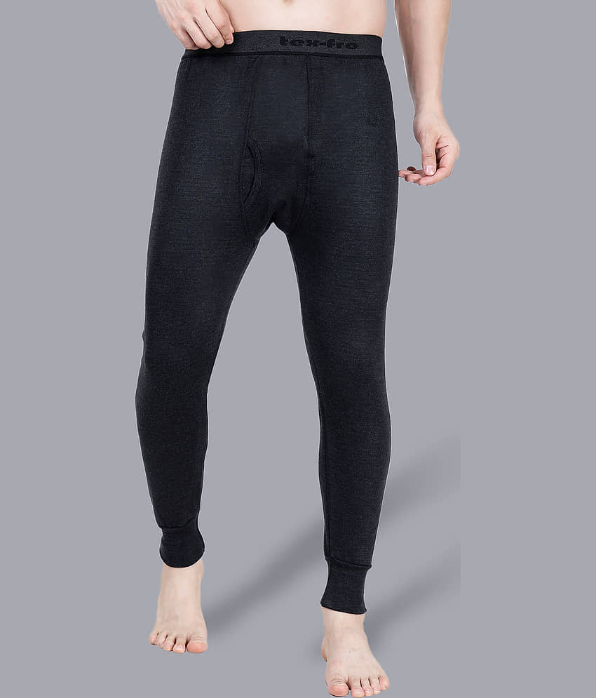 Texfro Pack of 1 Woollen Thermal Bottoms For Men's ( Navy Blue )