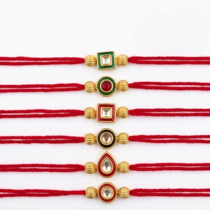 Traditional Handcrafted Rakhi with Stones (1 piece) Traditional Handcrafted Rakhi with Stones (1 piece)