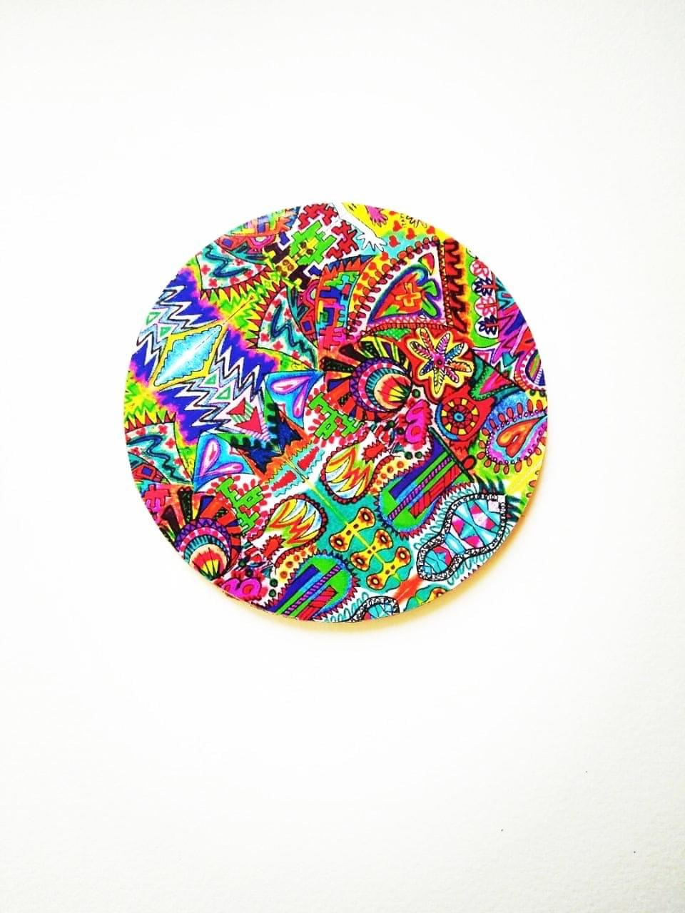 SPRING FIESTA ROUND BOARD COASTER - SET OF 4