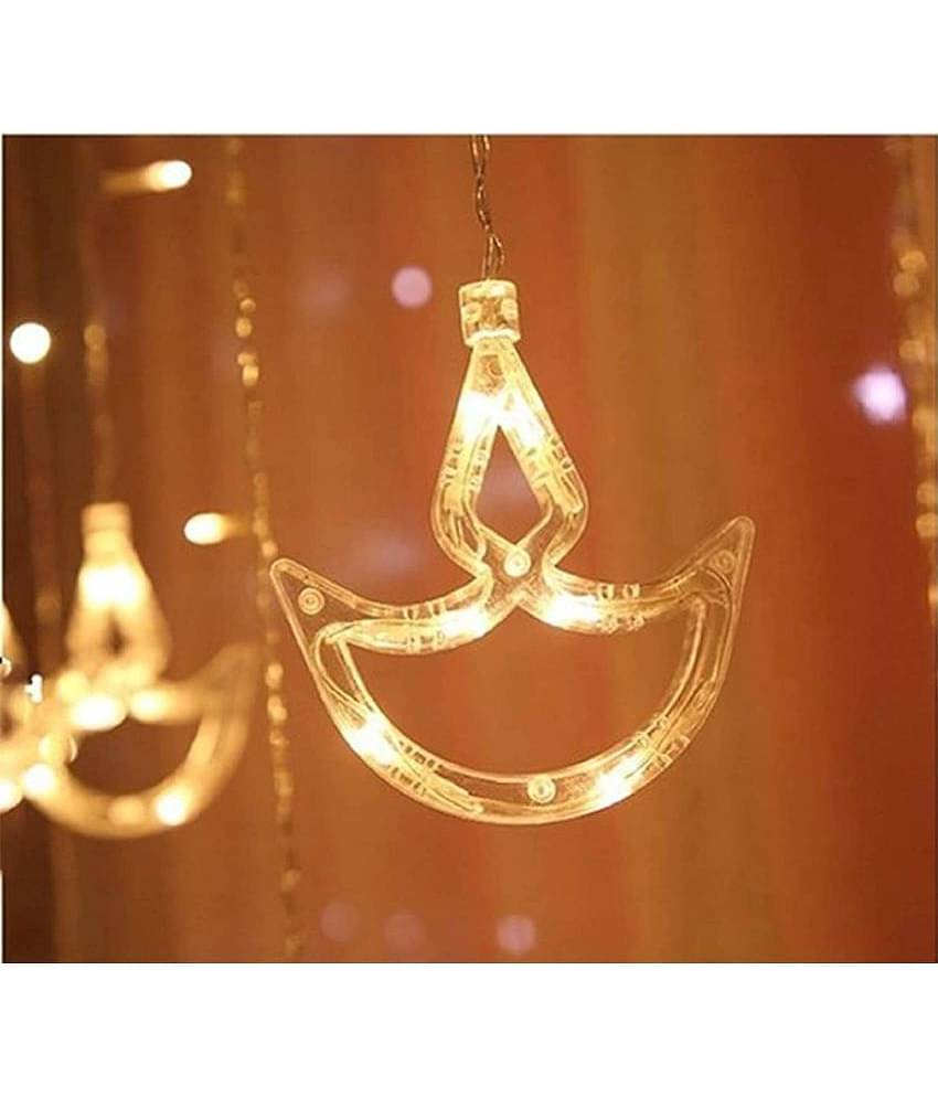 MIRADH - Gold 3Mtr Curtain String Light ( Pack of 1 )